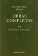 Portada del libro OBRAS COMPLETAS CLARIN. Tomo VI 
