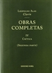 Portada del libro OBRAS C. CLARIN TOMO 4  2ª PARTE  CRITICA